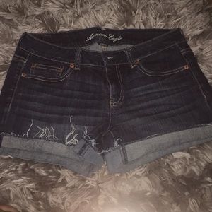 Dark wash blue jeans